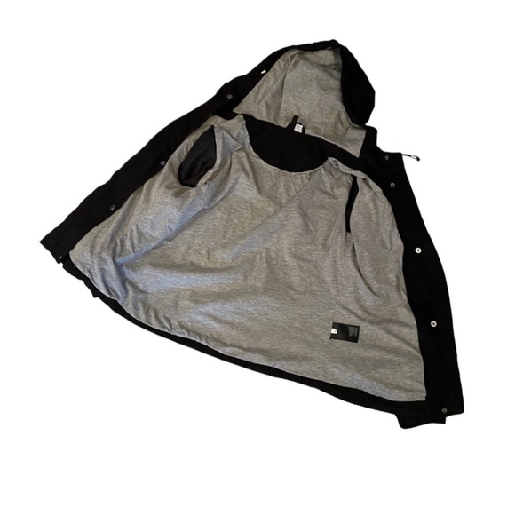 DIVIDED Women’s Black Hooded Full Zip Utility Jacket Size L - Picture 4 of 7
